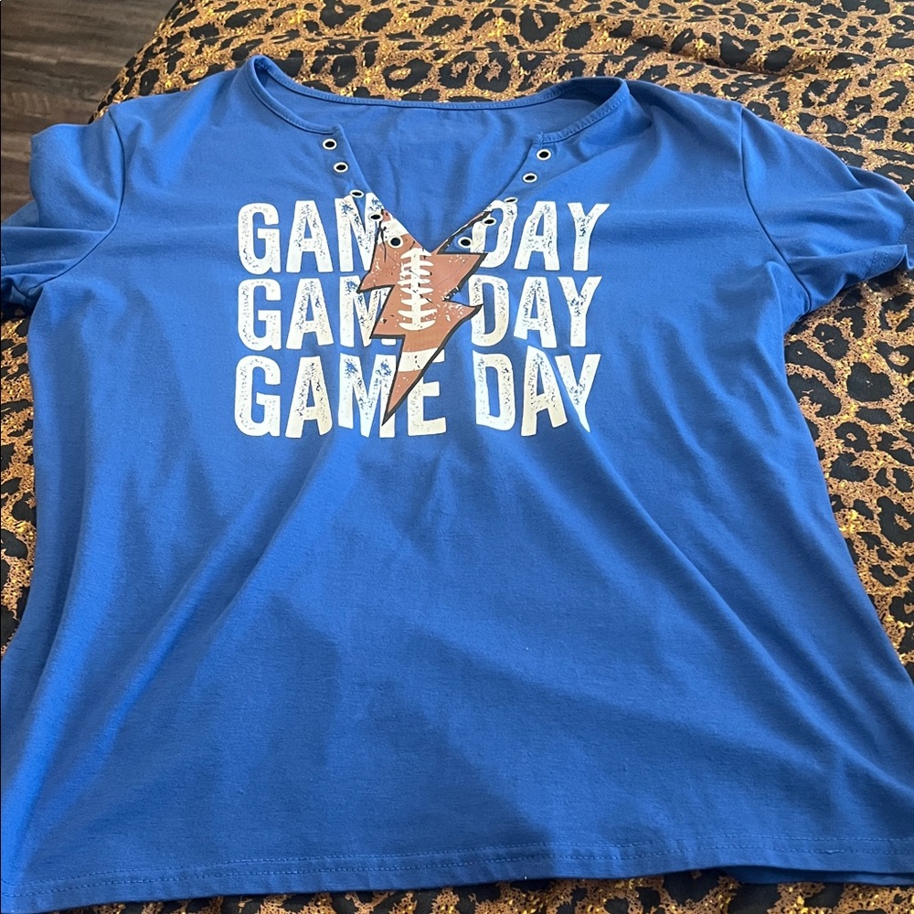 Game Day Blue Graphic Tee